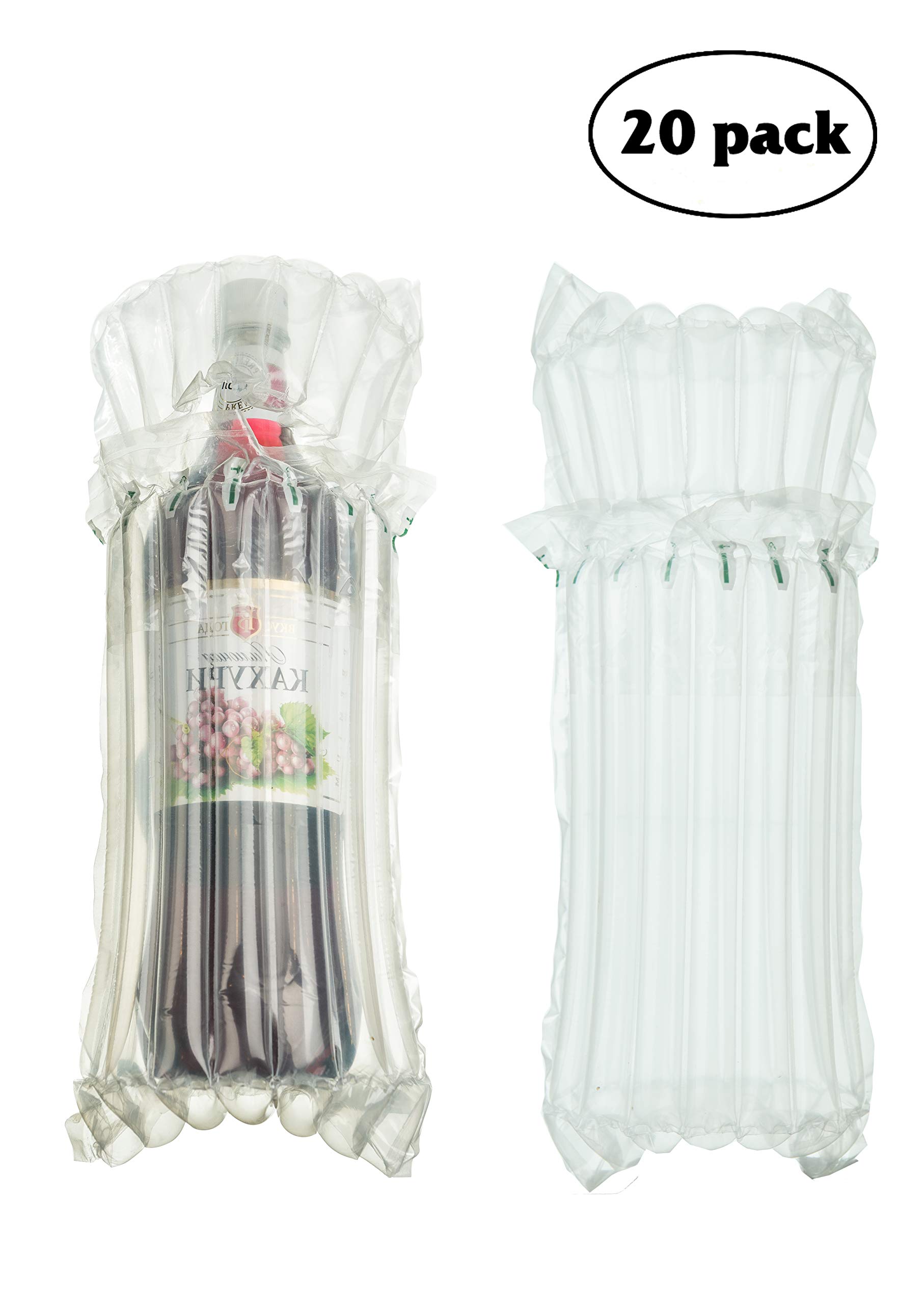 Bottle 20 Pack Wine Protector Wrap Sleeves Cushioning Bubble Glass