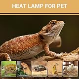 Caldarax 2 Pack 75W Reptile Heat Lamp E27 Daylight Bulb UVA Bearded Dragon view 7