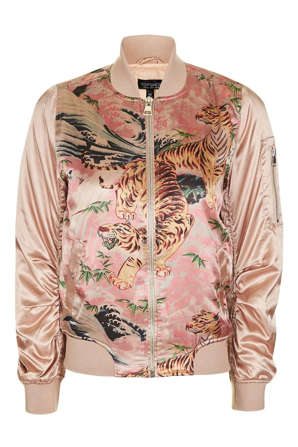 Pink Tiger Printed MA1 Bomber Jacket Puffa Jacket Coat