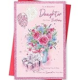 MOROLURU Daughter Birthday Card from Mom, Happy Birthday Card for Daughter, Cute Birthday Gifts for Girls Her