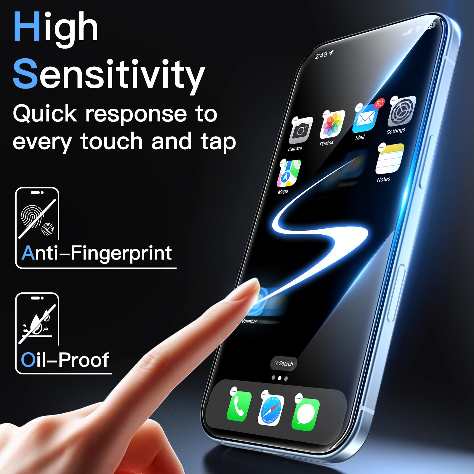 Screen Protector for iPhone 17 / 17 Air / 17 Pro / 17 Pro Max, One-Step Install