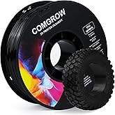 Comgrow TPU Filament, 1.75mm, 95A Soft TPU Flexible 3D Printer Filament Black 1kg (2.2lbs), Dimensional Accuracy +/- 0.02 mm, Fit Most FDM Printer