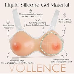 Vollence DD Cup Silicone Breast Forms with