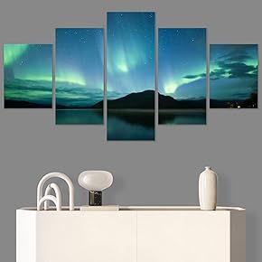 SIGNWIN 5 Panel Canvas Wall Art Astronomy &...