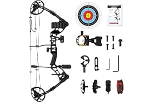 AKCHOER Compound Bow and Arrow Set, 30-70 Lbs Draw Weight, 23.5"-31" Draw Length, Right Handed Bow for Adult, 320 Fps Hunting & Target Bow with Accessories
