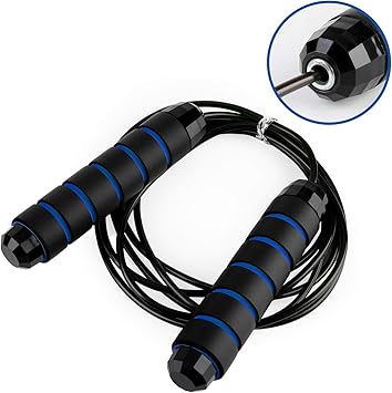KATELUO Cuerda para Saltar, para Fitness, Crossfit, Gym,el Boxeo, Cuerda Ajustable para Ejercicio para niños y Adultos