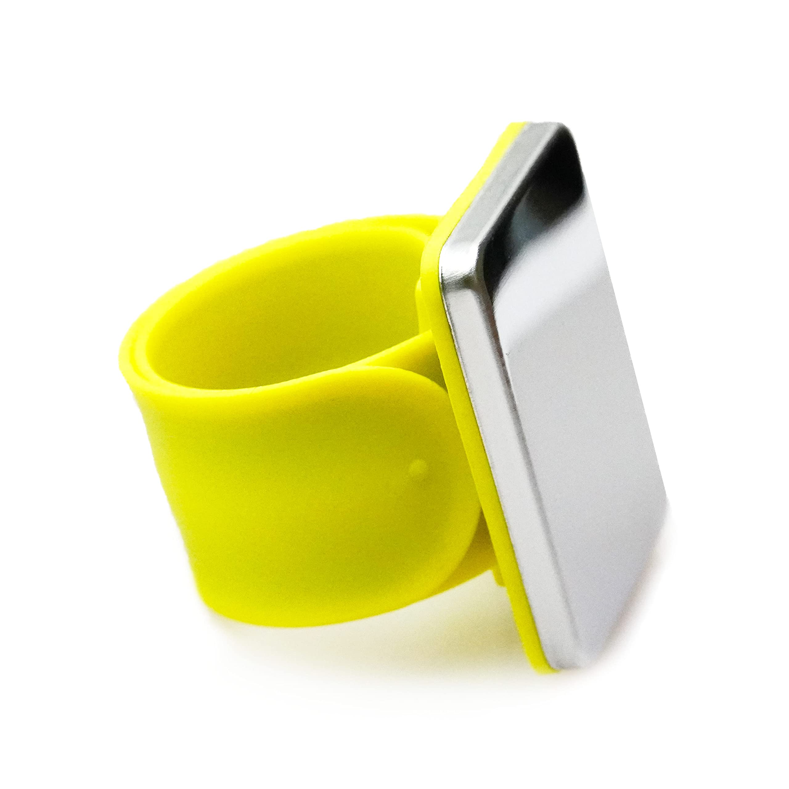 Trimz Magnetic Wrist Pin Cushion – Yellow Adjustable Sewing Wristband with Strong Magnet for Needles and Pins, 240mm x 28mm