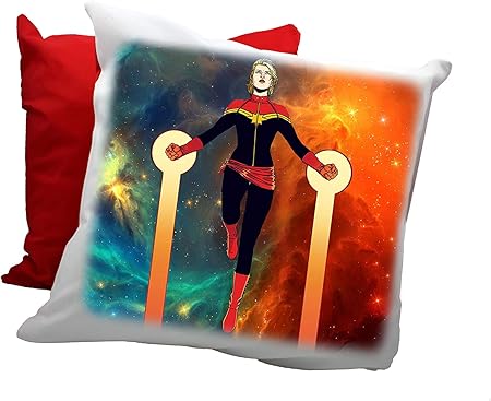 Captain Marvel Cuscino 3 Idea Regalo Comics Fumetti Fan Collezione Avengers Infinity War Guardiani Della Galassia Film Regalo Divertente Decorazioni Compleanno Festa Sorpresa Amore Amazon It Casa E Cucina