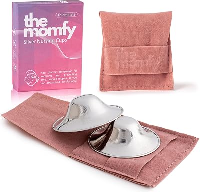 THE MOMFY Silver Nursing Cups Nipple Shields Trilaminated Dermatologically