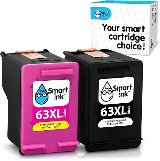 Lot De Cartouches D'encre 63 XL Reconditionnées Pour HP ENVY Et Deskjet - 2 Noires, Compatible