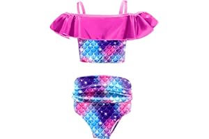 DNFUN Girls Bathing Suits Two Piece Kids Swimsuits Summer Beach Swimwear