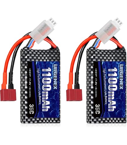ZYGY 2pcs 7.4v 1000mAh Odamiya Enchufe batería de Litio con 2 en 1 Cargador para