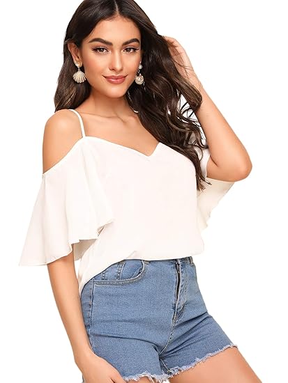 shein cold shoulder tops