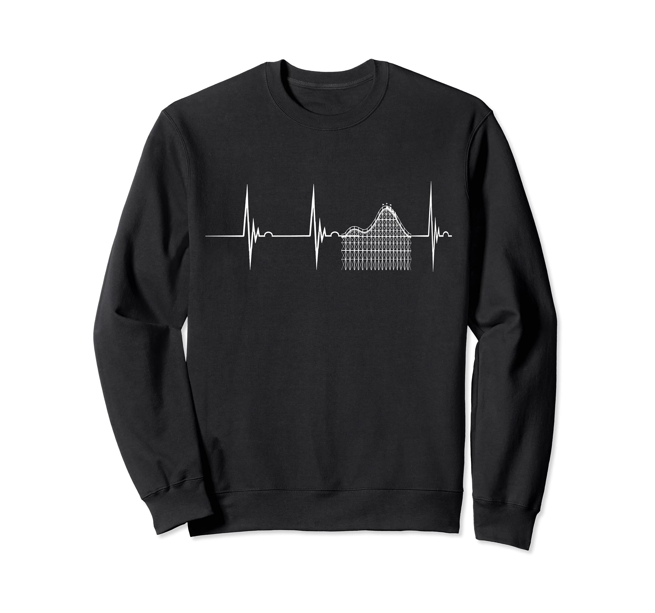 Roller Coaster Heartbeat EKG Pulsline Thrillseekers Sweatshirt