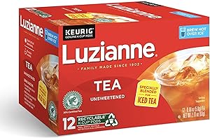 Luzianne Iced Tea, Unsweetened Single Serve Tea Cups, 72 Count