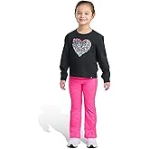 adidas baby-girls 2-piece Long Sleeve Graphic Tee & Flare Pant Set