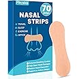 Phyyixs 70 Pcs Nasal Strips，Extra Strength, Sweat-Proof Adhesive Performance Nose Strips for Breathing, Snoring, Sleeping, and Sports(Universal Fit Men/Women，Natural Color)