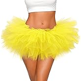 Tutu for Women Adults - 5-Layer Tulle Skirts 80s Outfit for Women - Puffy Adult Tutus - Halloween Costumes Skirt