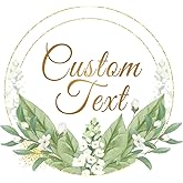 Personalized Custom Stickers Labels for Wedding Favors Birthday Business Logo Customized Label Photo Sticker.Waterproof, Fade & Heat Resistant and Cold Resistant (Wreath 4B, 2 Inch)