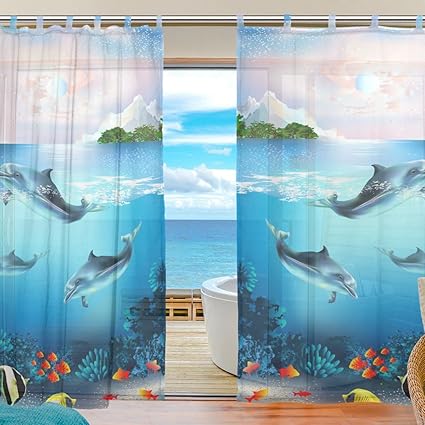 Amazon Com Mrmian Decor Voile Tulle Door Window Curtain Drapes