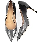 XINIUNIU High Heels for Women Pumps Gradient Patent Leather 3.25 inches 8CM Formal Sexy Fashion Stiletto Dress Wedding Shoes Pointed Toe