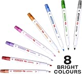 Smart Panda 8 Whiteboard Pens Dual Tip Broad Fine Dry Wipe Markers view 2
