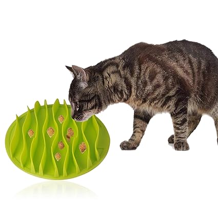 Ofkpo Waterproof Non Slip Non Toxic Cat Puzzle Bowl Pet Slow Food