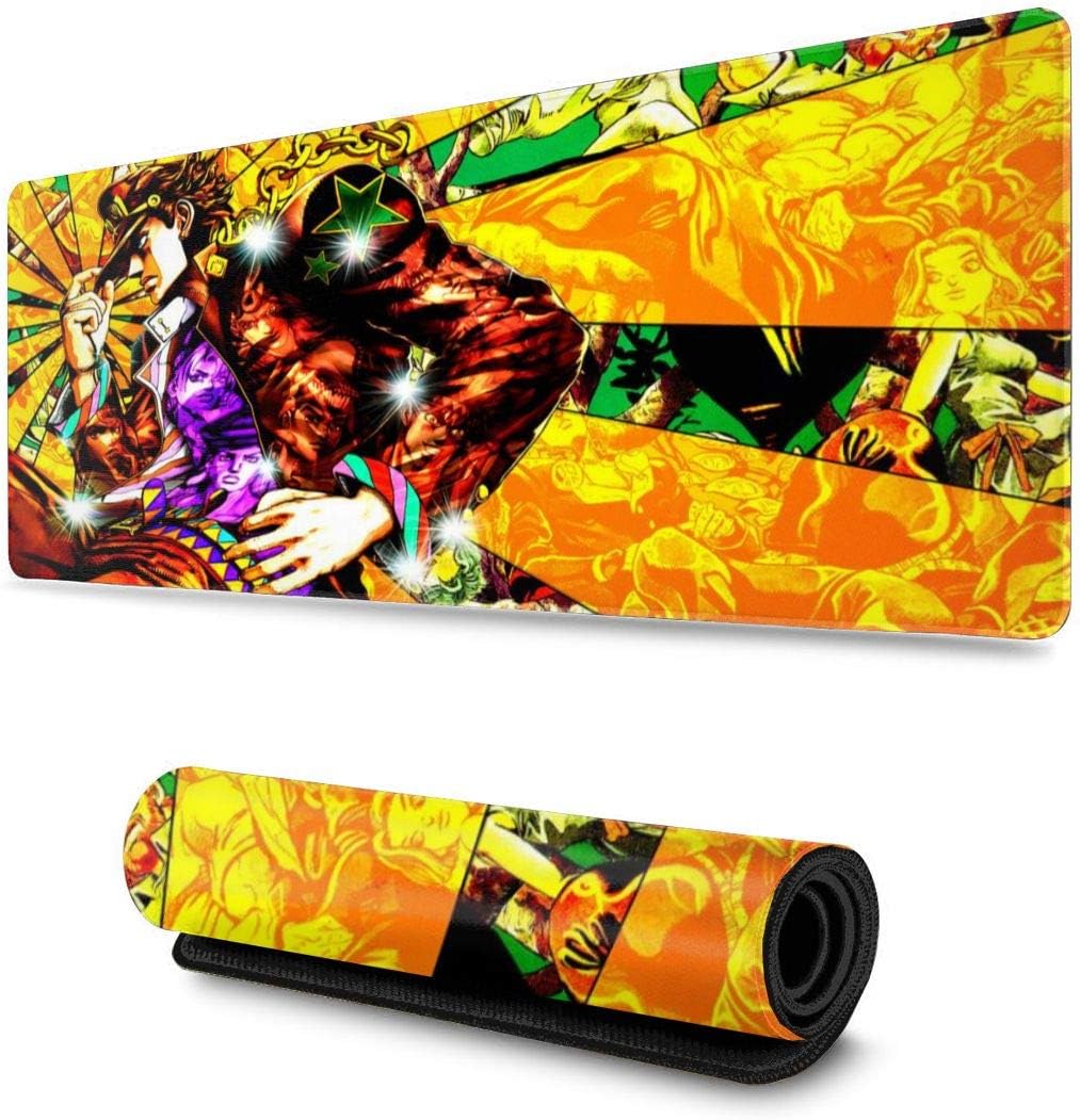 Anime JoJo's Bizarre Adventure Mouse Pad Rectangle Non-Slip Rubber Electronic Sports Oversized Large Mousepad Gaming Dedicated,for Laptop Computer & PC 11.8X31.5 Inch