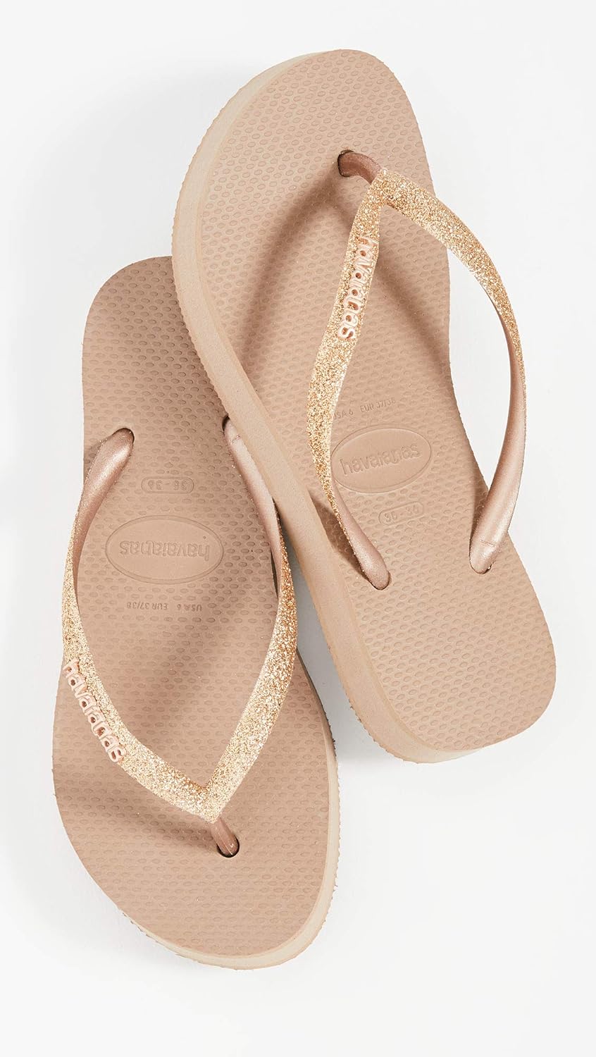 havaianas slim glitter black