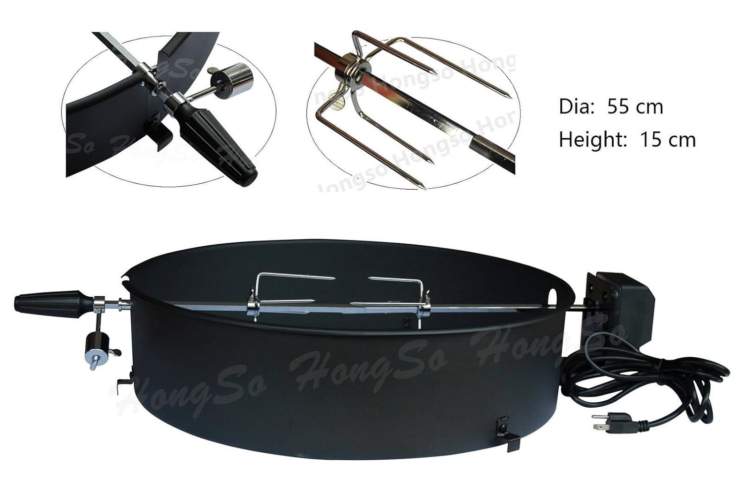 Charcoal Kettle Rotisserie Kit 2290 for 221/2 Inch charcoal kettle