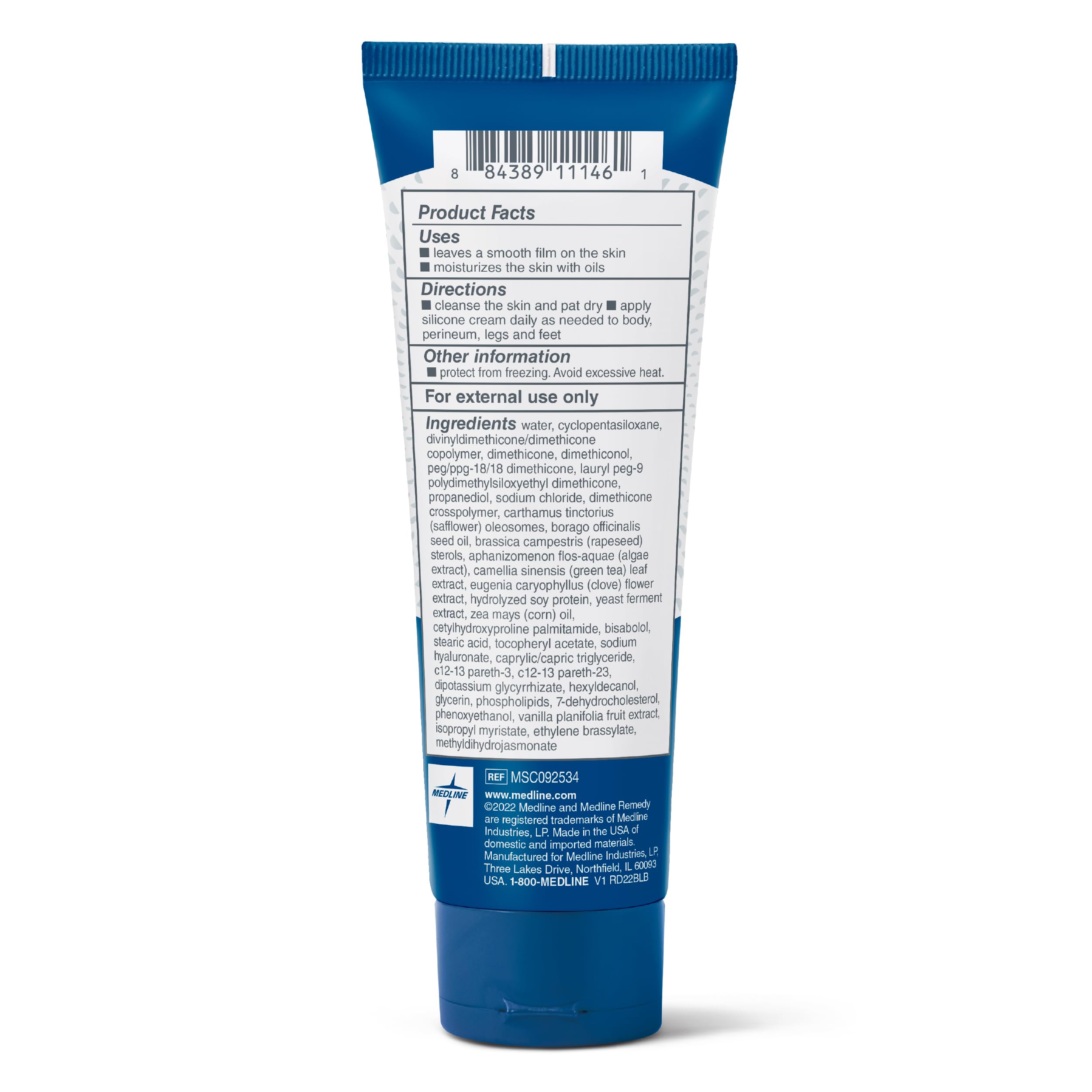Medline Remedy Clinical Silicone Cream, Vanilla Scented, 4 oz.