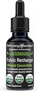 Fulvic Acid Humic Acid Trace Mineral Drops - Natural Organic Ionic Mineral Blend &amp; Electrolyte Keto Supplement (4 oz)