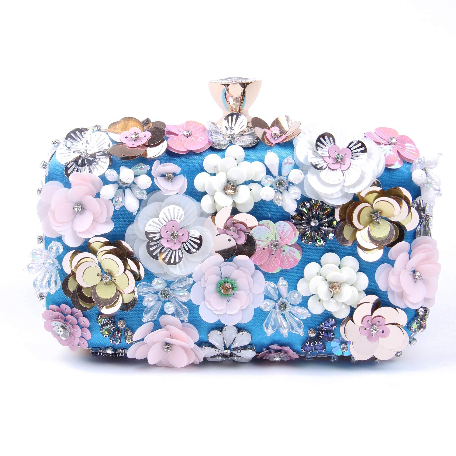 Jywmsc Women Clutches Flower Evening Handbag Chain Strap Shoulder Bag