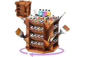 T TOGUSH Rangement pour tubes de peinture, rotation à 360 degrés, peut contenir plus de 80 tubes de 30 ml, support de fournit