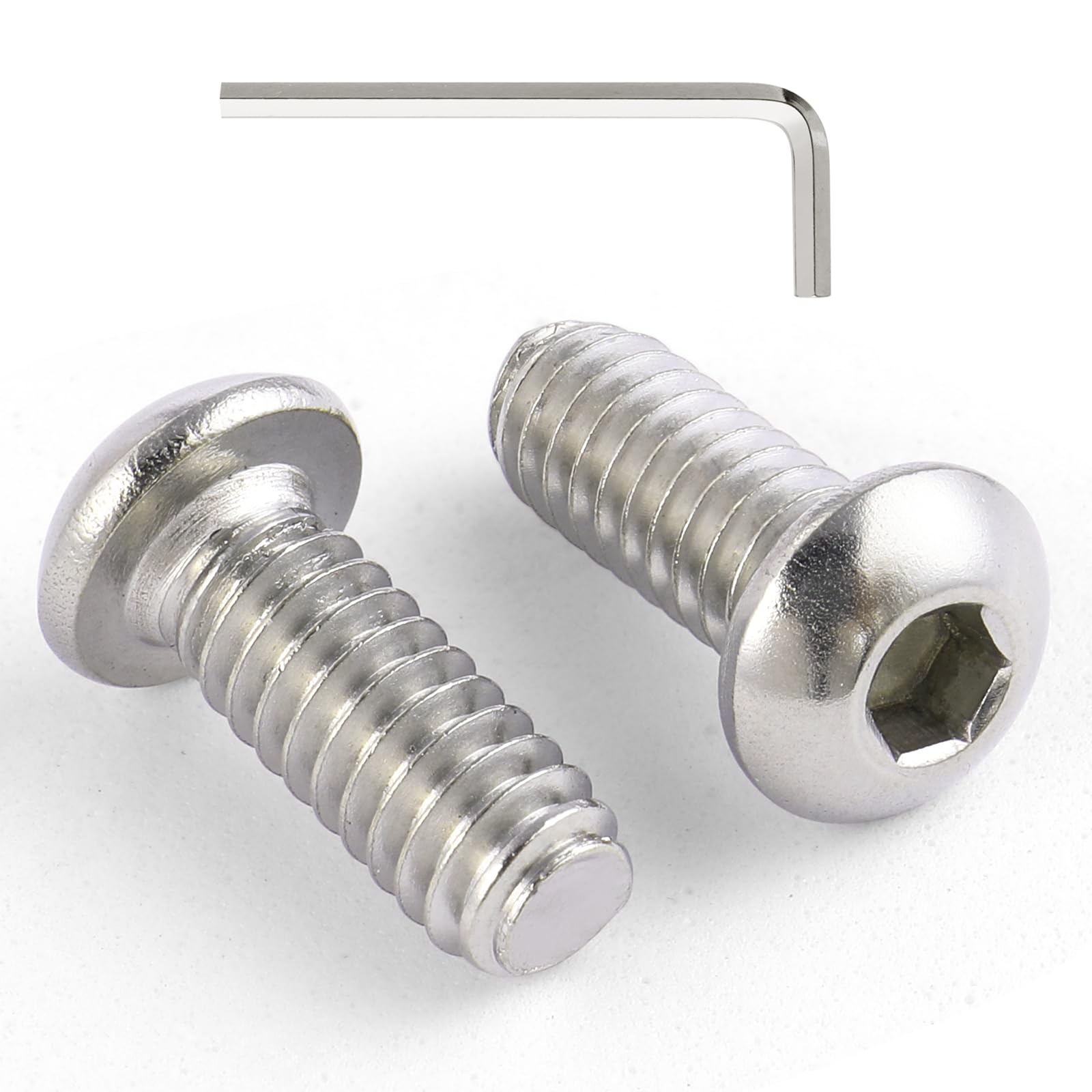 Photo 1 of VGBUY 90Pcs 1/4-20 x 1/2" Button Head Socket Cap Bolts Screws, 304 Stainless Steel 18-8, Allen Hex Drive, Bright Finish, Fully Threaded, Hex Spanner Included (VG30302)