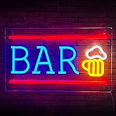 Bar Neon Sign Beer LED Neon Light for Wall Decor, USB Powered Neon Bar Signs Acrylic Bar Led Sign for Man Cave Bedroom Home Store Club Bistro Party