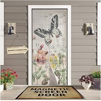 Amazon.com: JasmineM Magnetic Screen Door 38"x83", Vintage ...