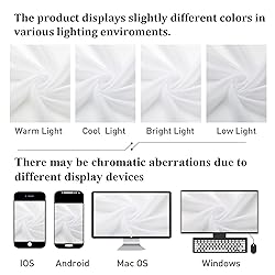 Lecloud White Sheer Curtains 72 Inches Long 2