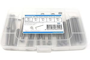 iexcell 25 Pcs M5 x 40/45/50/55/60 Stainless Steel 304 Hex Socket Button Head Cap Screws Bolts Assortment Kit