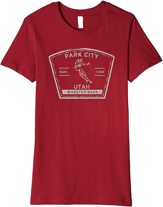 Park City Utah PREMIUM Ski TShirt Clothing