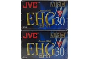 JVC 30-Minute VHS-C Camcorder Tapes (2 Pack) (TC30EHGBH2)