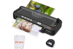 VidaTeco 4 in 1 Laminator Machine 9-inch Laminating Machine,2-Min Preheat,Thermal Cold Laminator with Laminating Sheets 20 pcs,Built-in Paper Cutter,Corner Rounder,Lamination for Home School
