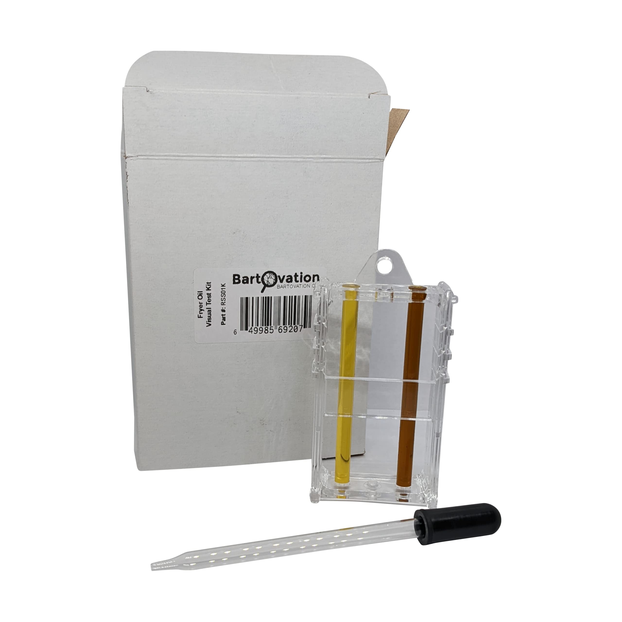 Fryer Oil Visual Test Kit with Dropper & Two Tubes (14-17 & 25 TPM) for Monitoring Shortening Quality