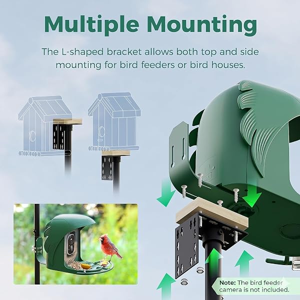 PERCHME BIRD FEEDER POLE WITH SQUIRREL BAFFLE, 92” INCH 360° ROTATING HEAVY-DUTY BIRD HOUSE POLE FOR OUTDOORS,ADJUSTABLE HEIGHT,UNIVERSAL MOUNT KIT FOR BIRD FEEDER CAMERAS&HOUSES (92” BLACK)