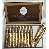 Father's Day Gold Chocolate Cigars in Fancy Cigar Box - 24 Father's day Chocolate Cigars