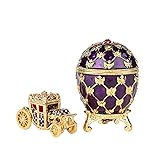 QIFU Vintage Purple Easter Egg Style Trinket Box