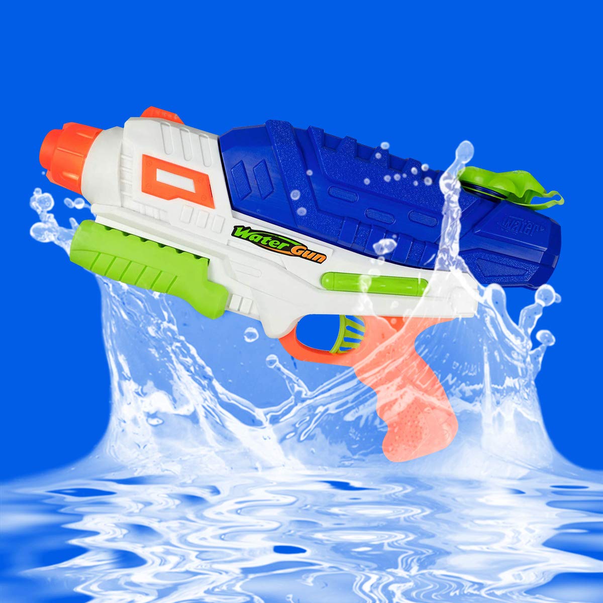 Queta Wasserpistolen mit Langstrecken-Sprinklerrohr, Wasserblaster Super Soakers Beach Toy für Kinder von 7 bis 14 Jahren 1000ML Extra Large Tank
