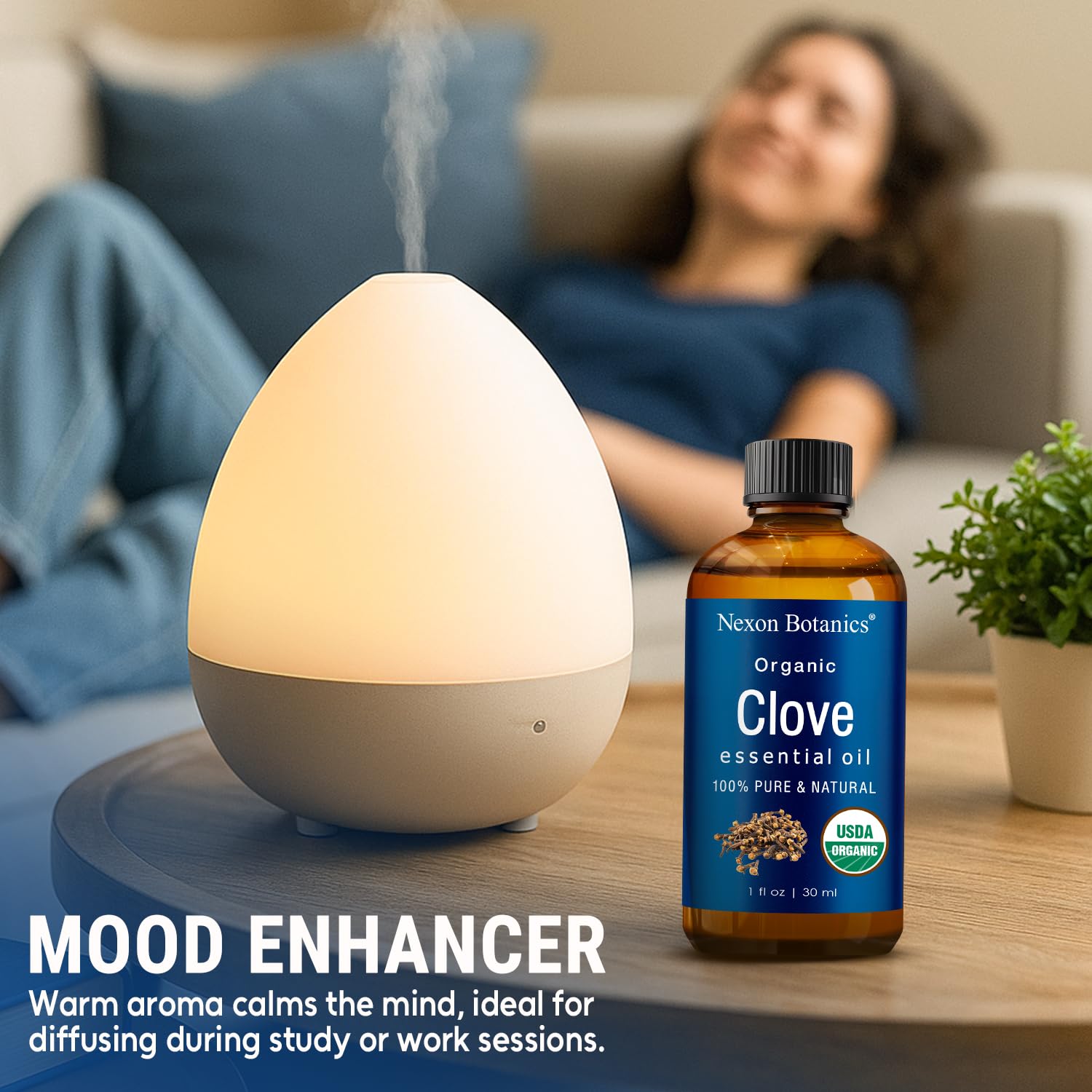 Organic Clove Essential Oil 30 ml - Pure, Natural, Undiluted for Toothache, Sore Muscles, Skin & Hair Care - Soothing Clove Bud Essential Oil - Nexon Botanics