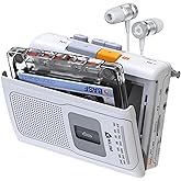 KLIM K8 Cassette Tape Player Portable - Cassette Recorder - NEW Version - AM/FM - Built-in Microphone & Speaker - Headphone J