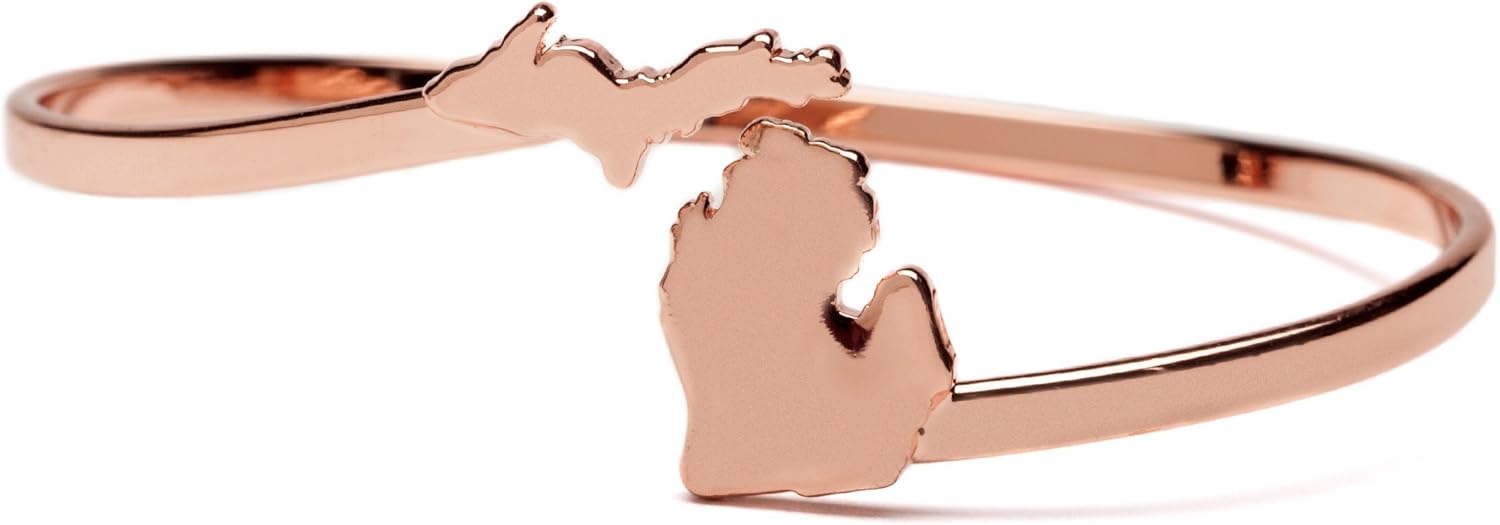 Stone Armory Michigan Bracelet | State of Michigan Bracelet - Adjustable | Michigan Gift | Michigan Map Jewelry - Full Copper